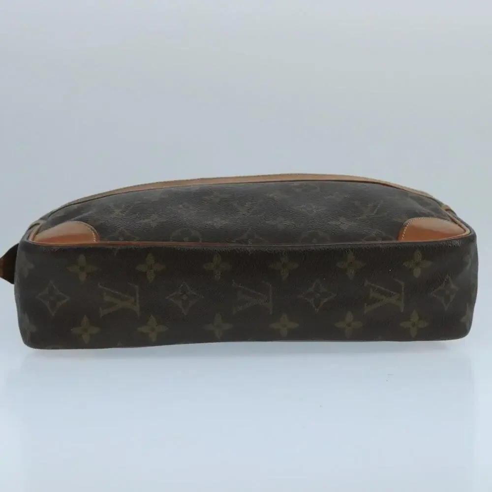 Louis Vuitton Monogram Compiegne 28 Clutch Bag Brown